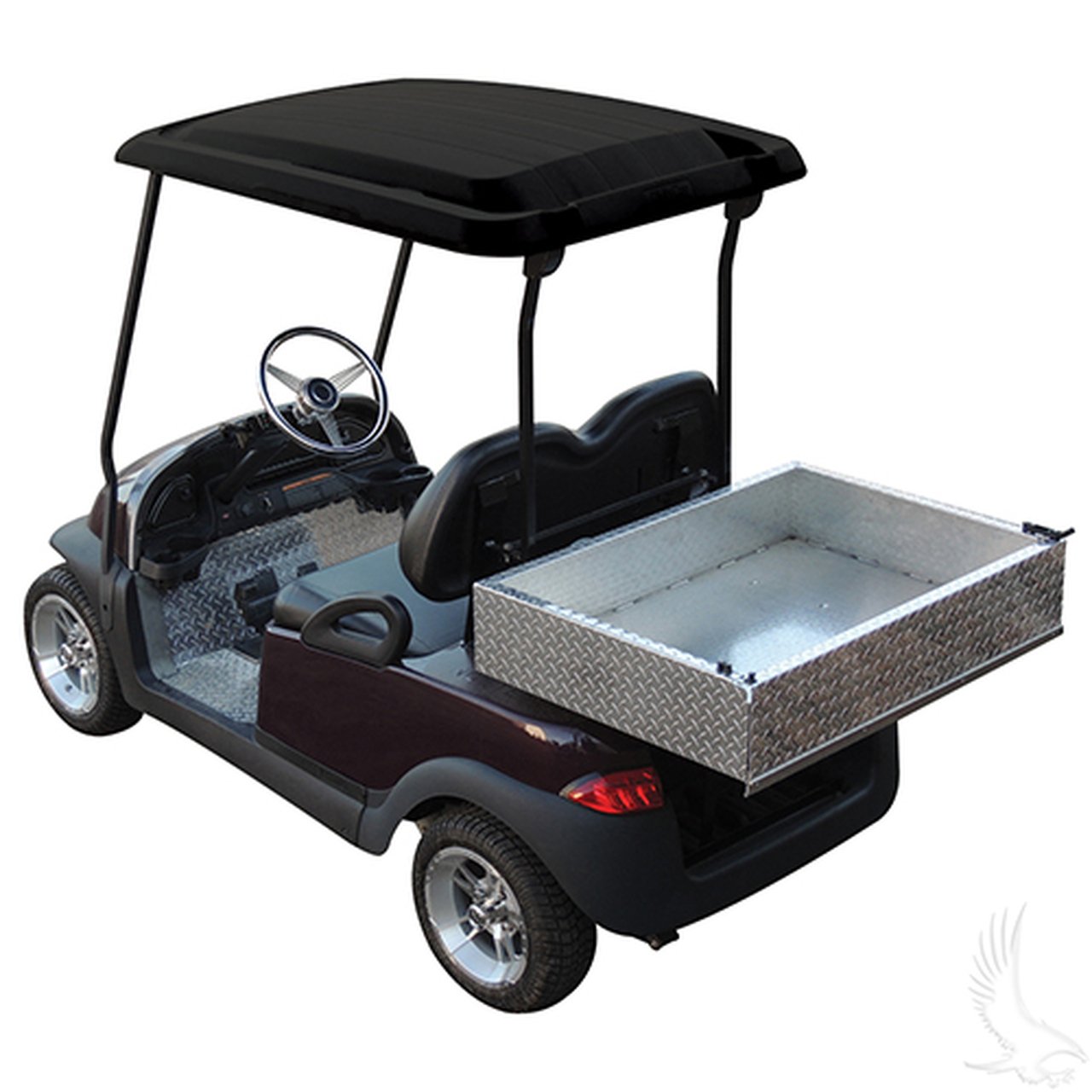 Club Car DS Golf Cart Top - 54" Black Roof Top Assembly