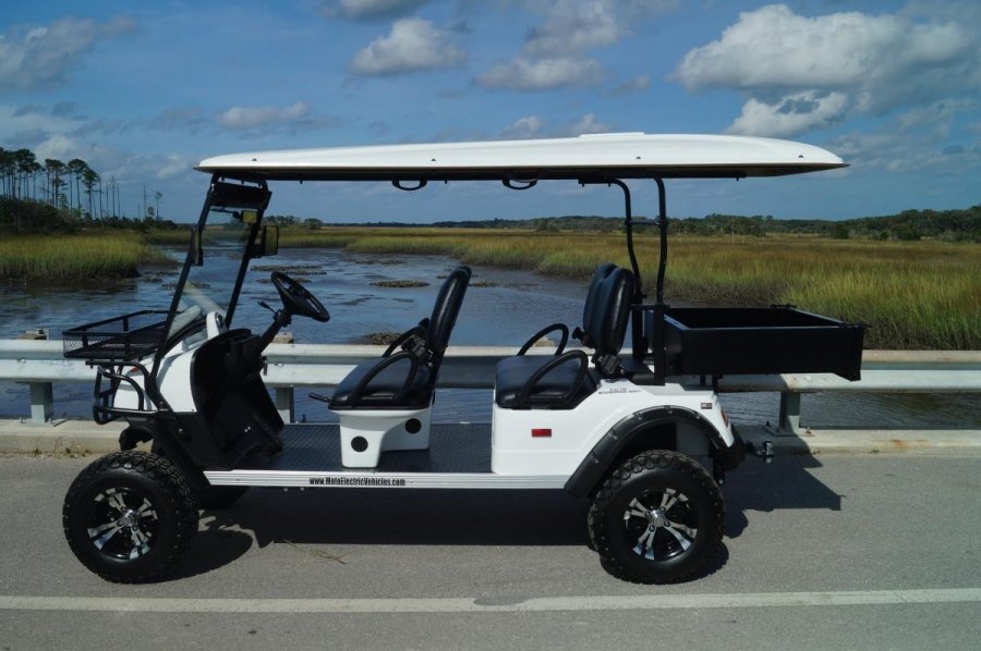 MotoEV Electro Neighborhood Buddy 4 Passenger Utility Highriser Street Legal Golf Cart
