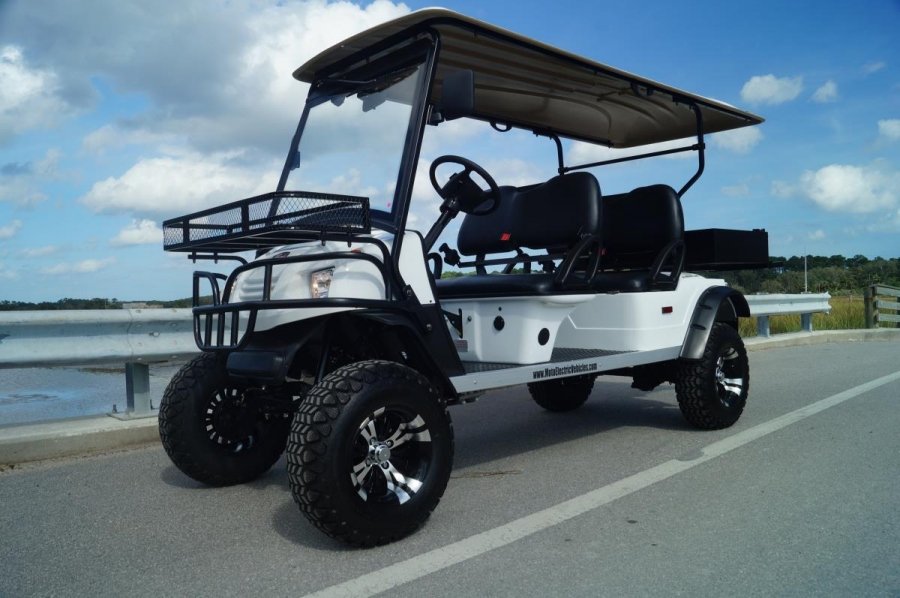 MotoEV Electro Neighborhood Buddy 4 Passenger Utility Highriser Street Legal Golf Cart