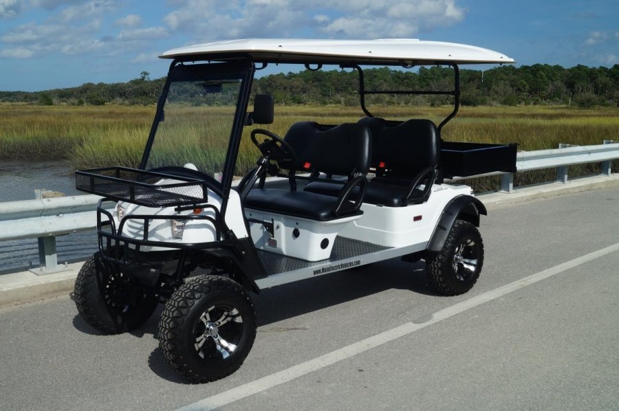 MotoEV Electro Neighborhood Buddy 4 Passenger Utility Highriser Street Legal Golf Cart